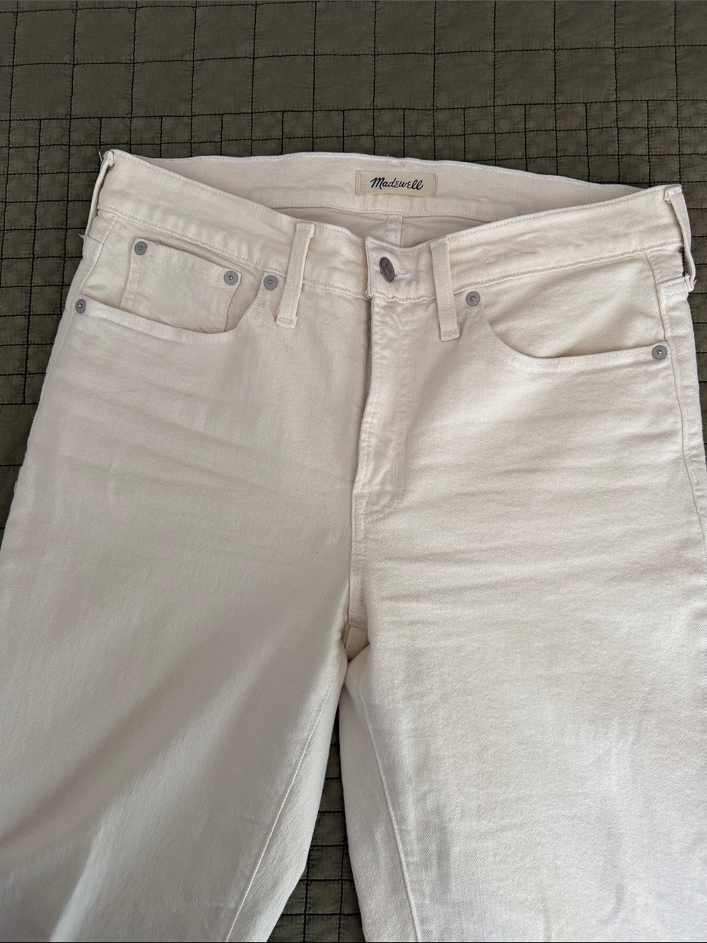 Madewell Women's Off-White Straight-Leg Jeans